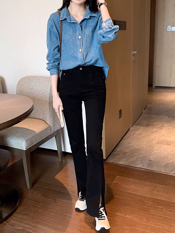 [lsjd] thin slim flare jeans mt6705# WTT