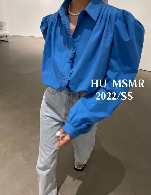 New year in early spring! [Hu] Korean simple clean color shirt 6169# zyh