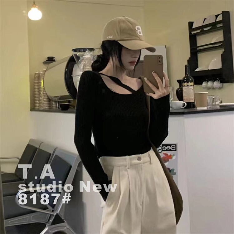 New year in early spring! [TA +] bubble thread slim fitting bottoming shirt 8187# XYY
