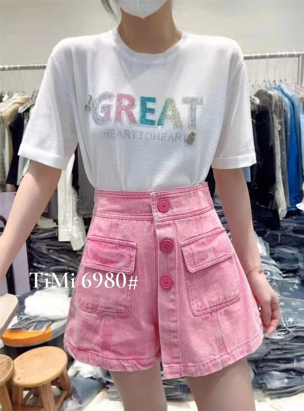New in early summer! [TIMI] design sense retro slim skirt pants 6980# LSW