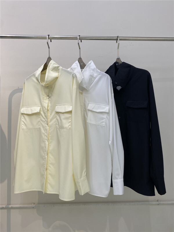 Original price 69.00! [nesha SDD] solid color long sleeve button up shirt 8013# WTT