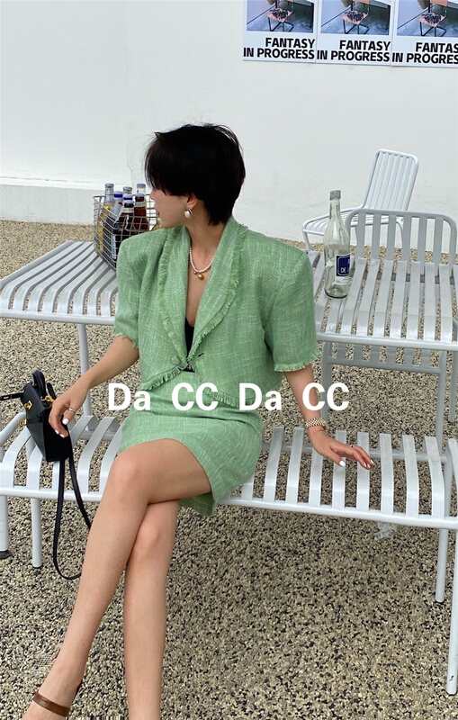 New in early summer! [Da CC] temperament small fragrance coat + slim skirt suit 11102# zxl
