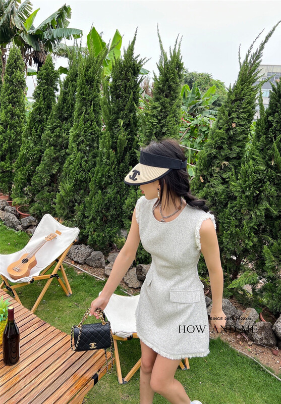 [how and me Cheng Xi] xiaoxiangfeng round neck sleeveless dress (excluding Necklace / bag) 7090# LSL