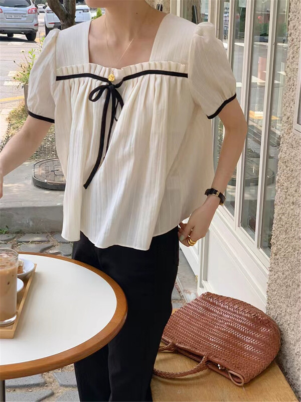 [malt] lace strap fashion niche shirt 3106# XYJ