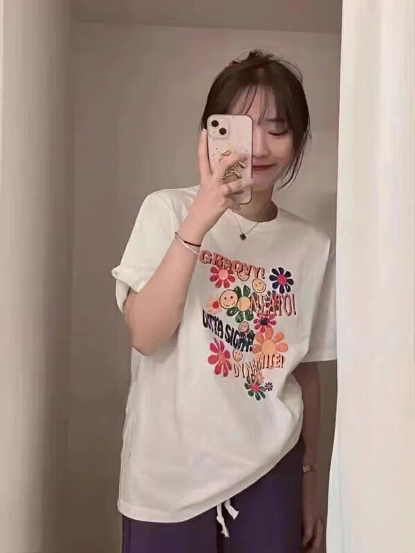 New in early summer! [TA +] Korean print short sleeve T-shirt 5430# XYY