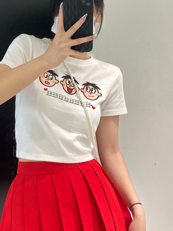 [kashefei] personalized Wangzai cartoon printed short sleeve T-shirt t78a-13# ozq