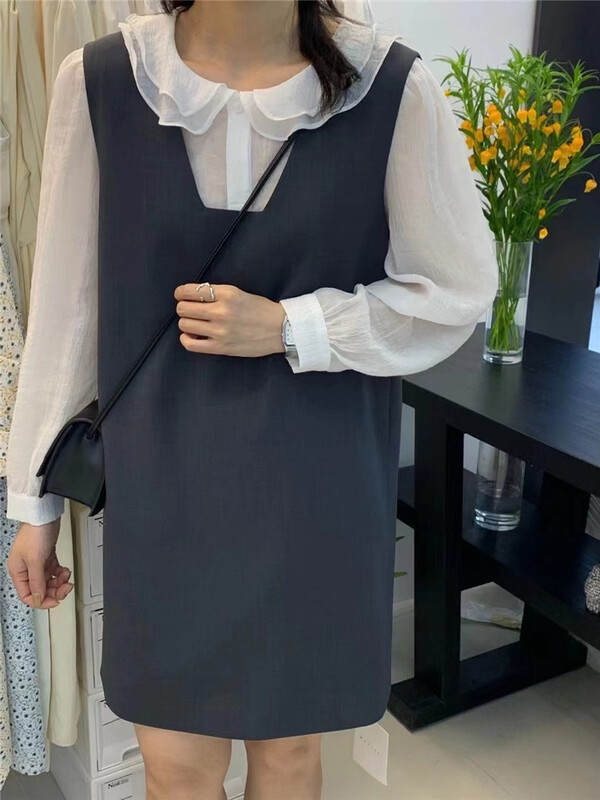 New in early summer! [OIT] Korean style generous suspender skirt (excluding inner matching) 9022# HBx