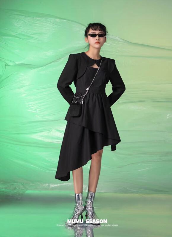 New year in early spring! [Mumu season] fake two hollow out fashion dress 9268# zxl