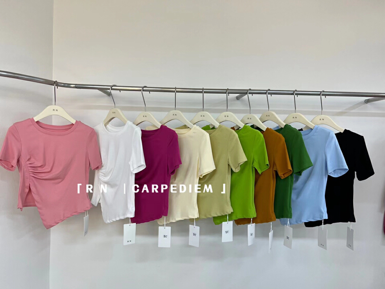 goods in stock! [R n] simple and versatile fashion short sleeve T-shirt 80582# ll