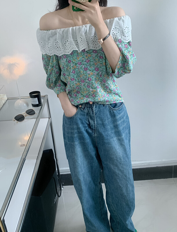 [x · h studio] Korean floral fashion shirt 3039# ozq