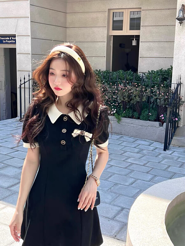 New in early summer! [Huaxi] Korean style slim dress (with Brooch) (excluding matching) 8833# PCZ
