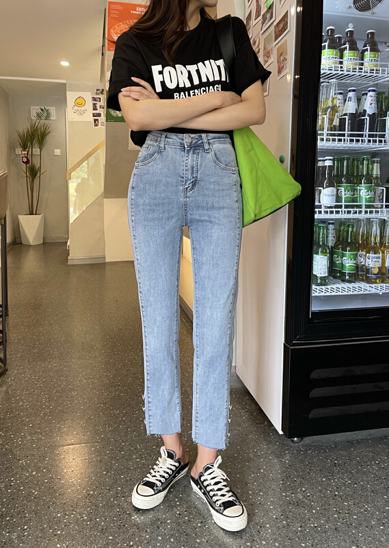 New in early summer! [en Xier] Korean versatile skinny jeans ksx1203# L