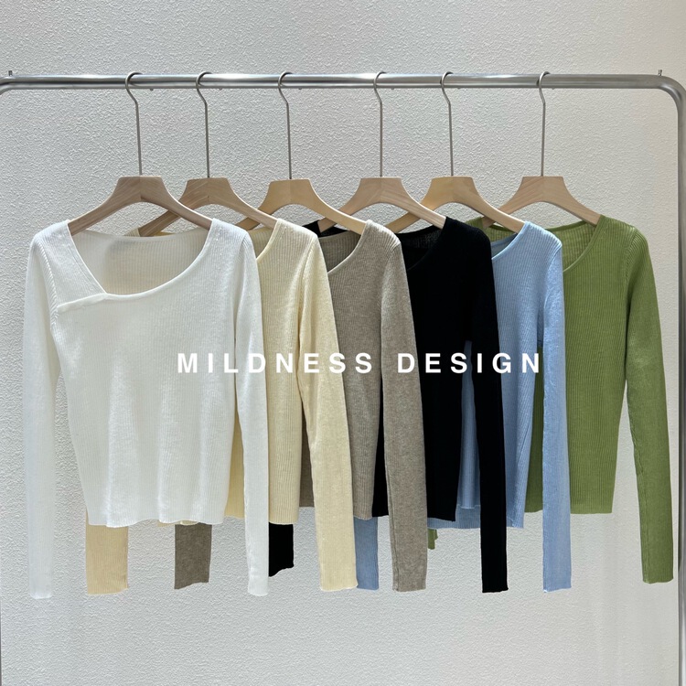New year in early spring! [mildness] diagonal collar design Korean sweater s8002# ZSY