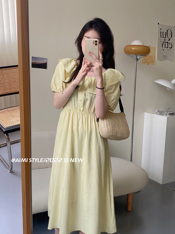 [aimistyle] temperament Korean round neck dress 10879# HBx