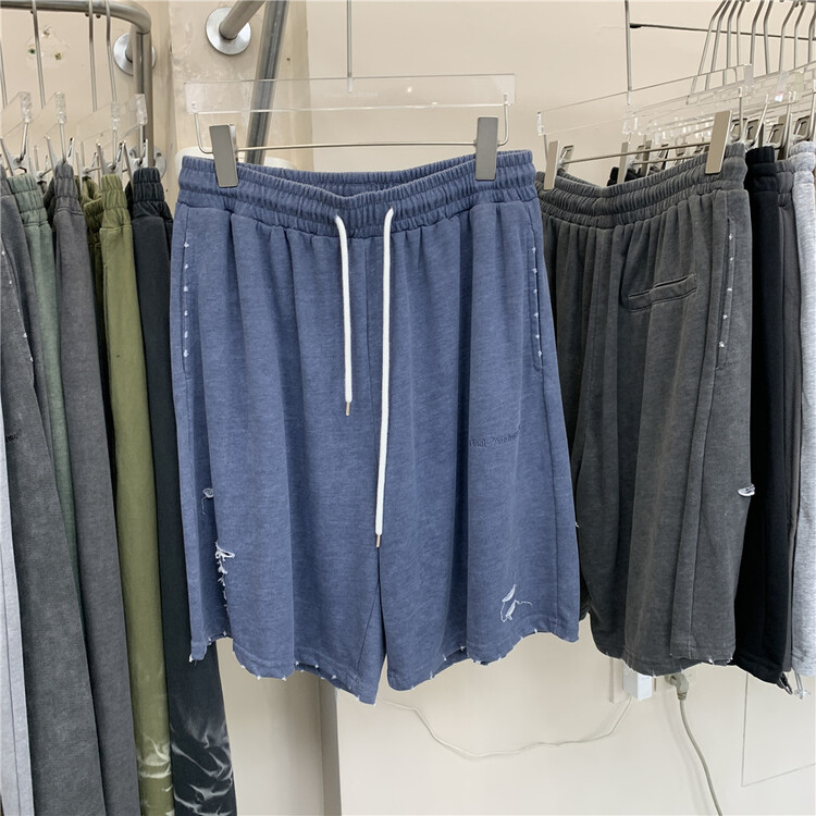 [hanzheshi] men's and women's personalized drawstring elastic waist casual shorts 206# ZZL