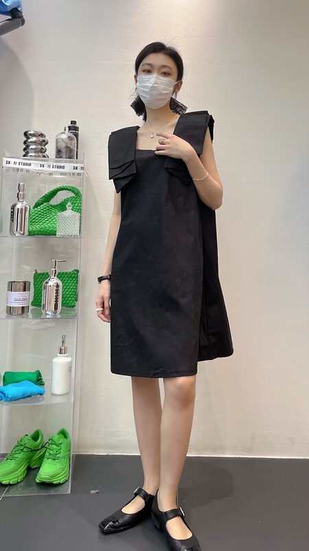 [sk-11] waist closing fashion versatile dress 224# XYJ