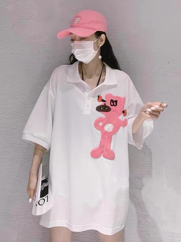[h · l] Korean cartoon medium and long polo shirt ys3-001# PCZ