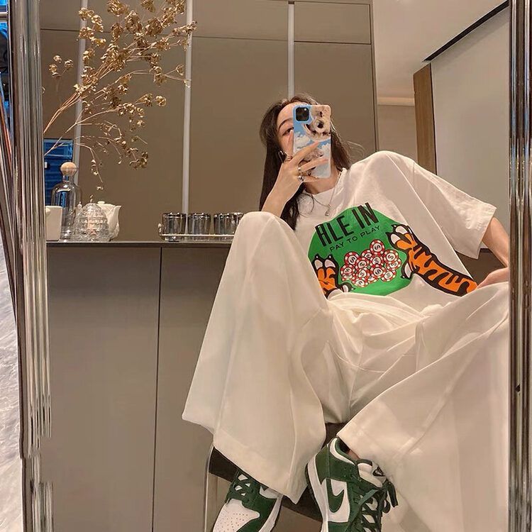 [Tutu] Korean print Pullover short sleeve T-shirt c607# zxx