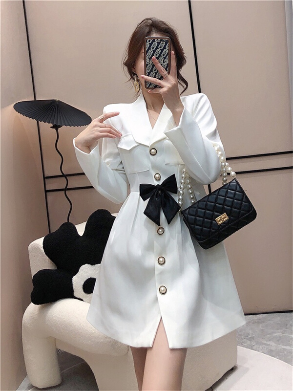 New year in early spring! [Xiye] gentle style single breasted solid color dress (without Brooch) ys1-g1015# JJ