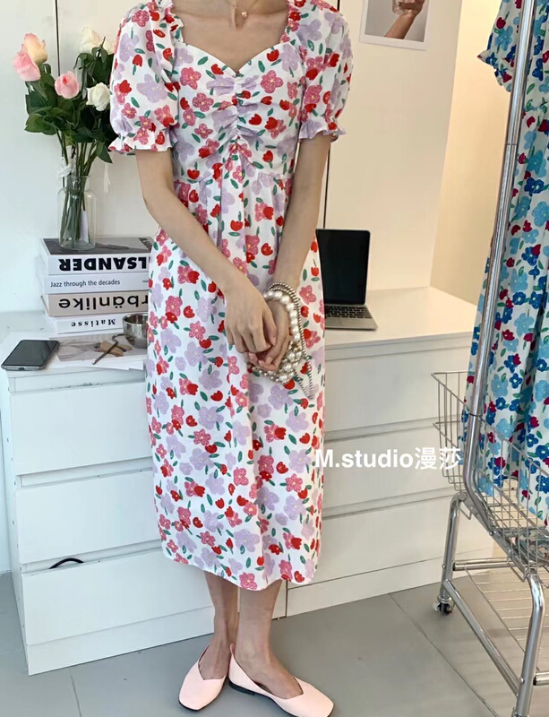 New in early summer! [MSTUDIO MANSA] floral pastoral dress (dress only) 752# ll