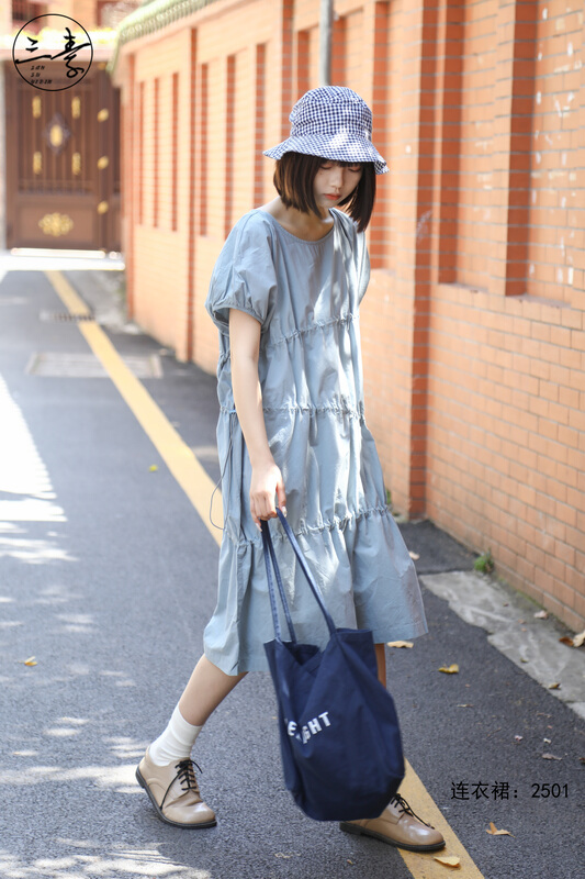 [original of three plain clothes] wash cotton dress 2501