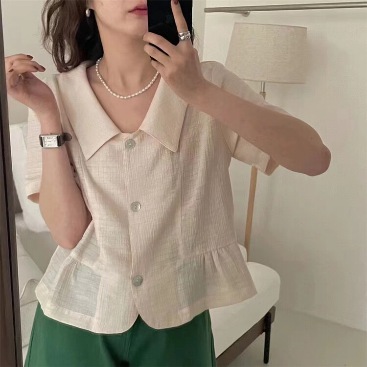 [hi] Korean version fashionable sweet blouse 5205# hjy