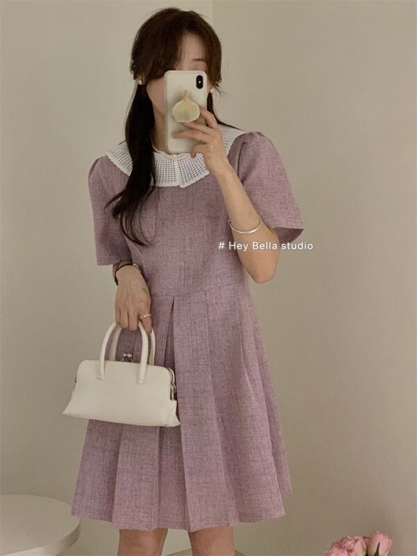 [hey Bella] lady color matching temperament dress ys1-1556# ll