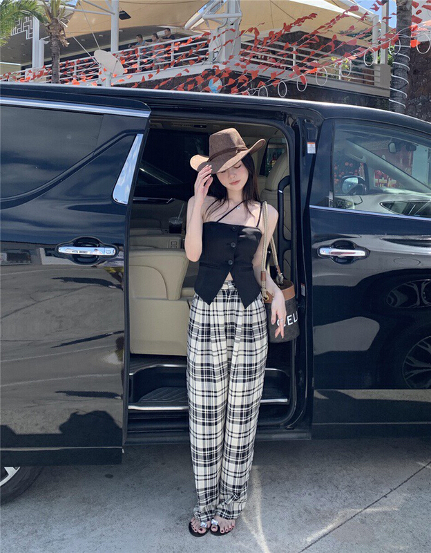 New in early summer! [wgwe] Korean version loose straight tube high waist hanging casual pants (only casual pants) 1367# PCZ