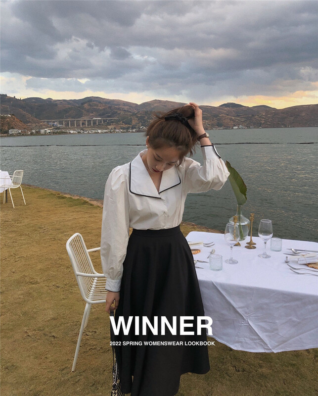 New year in early spring! [winner] single breasted French Lapel shirt 8010# L