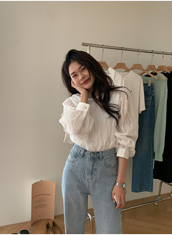 goods in stock! New year in early spring! [the mind] French gentle temperament shirt 60191a# XYJ