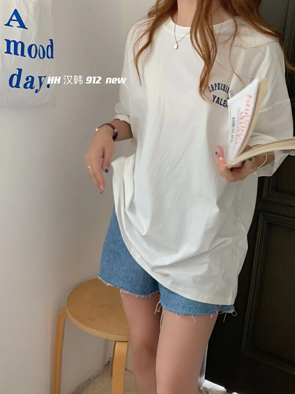 [HH & miss Lai] Korean round neck comfortable short sleeve T-shirt 912# L