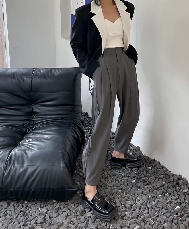 goods in stock! New year in early spring! [naisha beard] Korean fashion versatile solid color casual pants ys1-6039# CLS