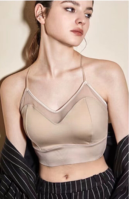 [Yaya] French style high beauty ice silk cross temperament beautiful back underwear 10130# CCL