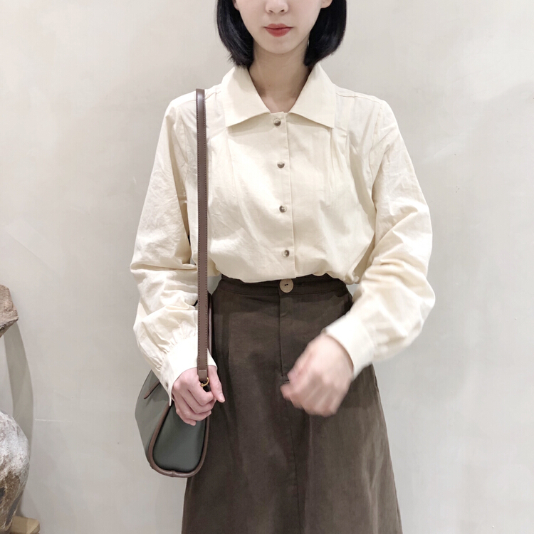 goods in stock! New year in early spring! [I look] simple solid color versatile shirt sy12029# ZSY