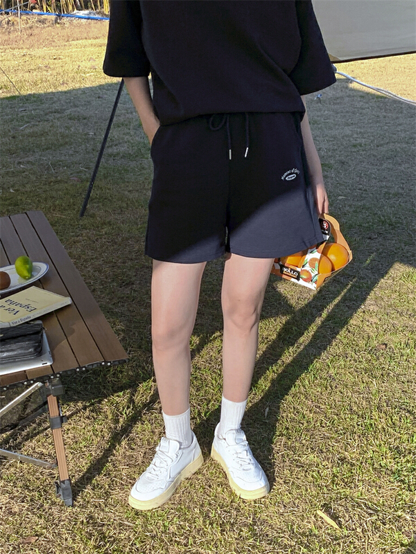 New in early summer! [about me] versatile straight letter casual shorts 215002# cqw