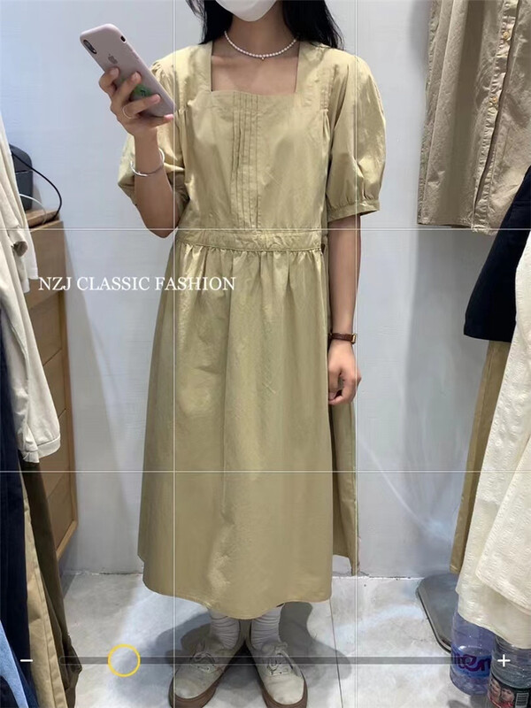 [NZJ] square neck sweet and gentle dress 830070# L