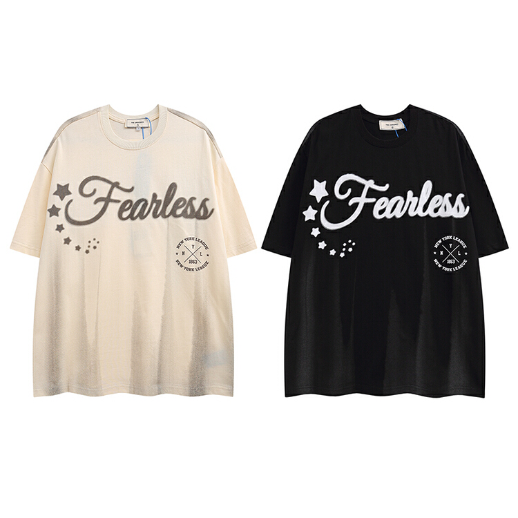[the unvowed] men's and women's personalized steel lettered short sleeve T-shirt 2250# ZZL