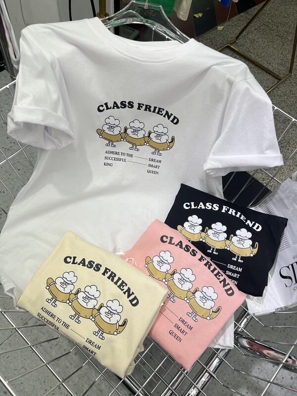 New in early summer! [Yilin] Korean cartoon printed short sleeve T-shirt 2182# WTT