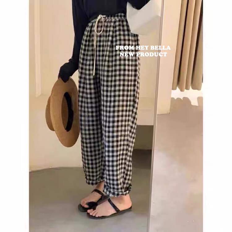 New year in early spring! [hey Bella] Plaid slim comfortable casual pants b1119# ll