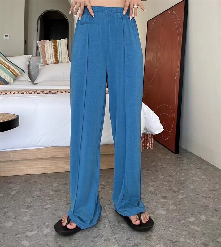 New in early summer! [D +] simple and versatile loose elastic waist casual pants 7033# lwy