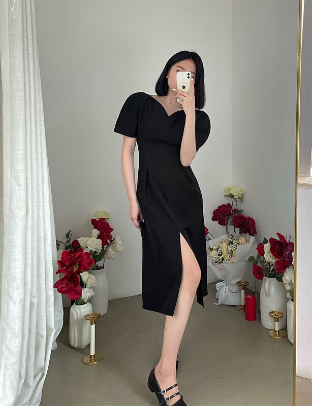 goods in stock! New in early summer! [lemon tree] little woman suit slit dress 66167# XYY