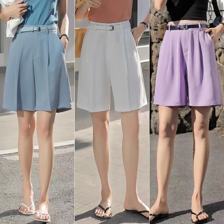 goods in stock! New in early summer! [Huaxi] wide leg loose high waist commuter solid color trousers (without belt) ys1-8845# PCZ