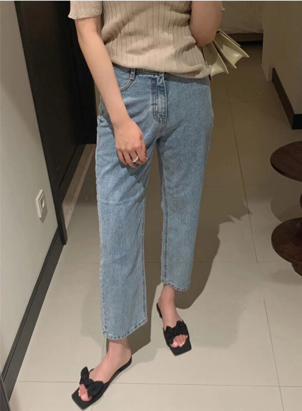 [emoni] Korean fashion versatile 9-point jeans (jeans only) ys6-13474# CLS