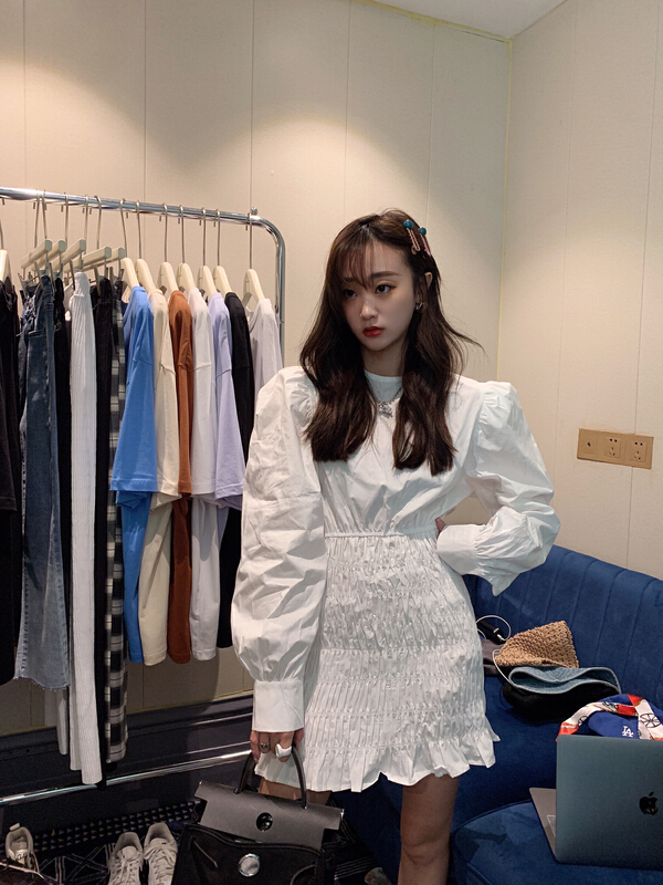 goods in stock! New year in early spring! [Vanessa] Korean version of foreign style shirt dress 6053# ozq