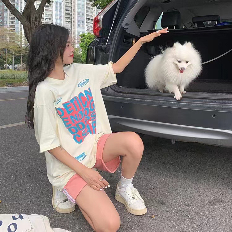 [J2] casual crew neck contrast letter print short sleeve T-shirt 8650# LSW