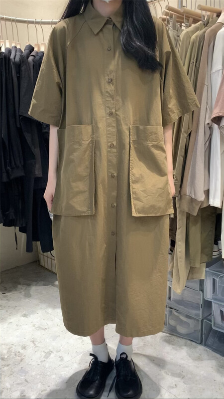 New in early summer! [vengo] Japanese loose shirt dress 6919# XJ