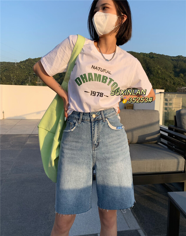 goods in stock! Summer new! [suxinlan] simple style, slim fashion denim shorts 35253# LSL