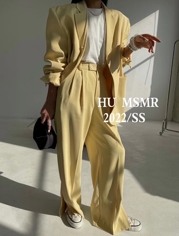 New year in early spring! [Hu] Korean simple clean color suit (with detachable belt) (only suits) x1219# zyh