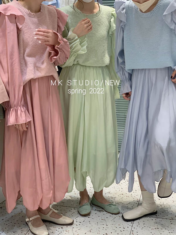[Chen] gentle style big lady temperament skirt 3117# hjy