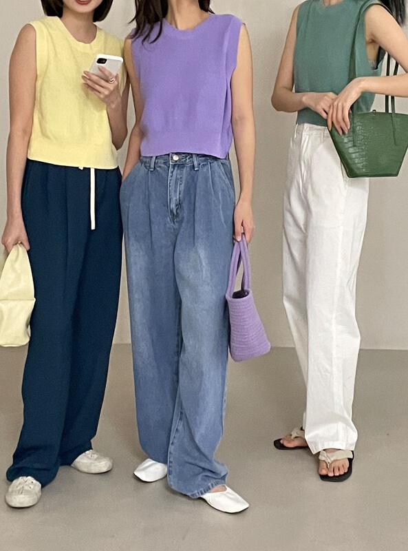 File mouth explosion! [clean space] straight mop pants are thin and strong! Jeans 31910# CLS